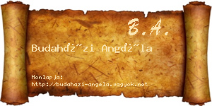 Budaházi Angéla névjegykártya